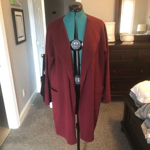 J crew Juliette collarless sweater-blazer sz Large